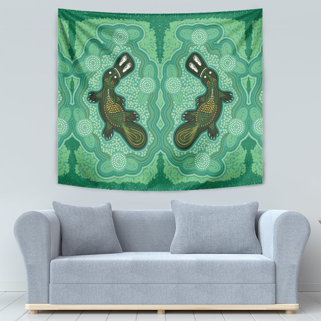 Aboriginal Dots Art Painting with Platypus Tapestry No 2