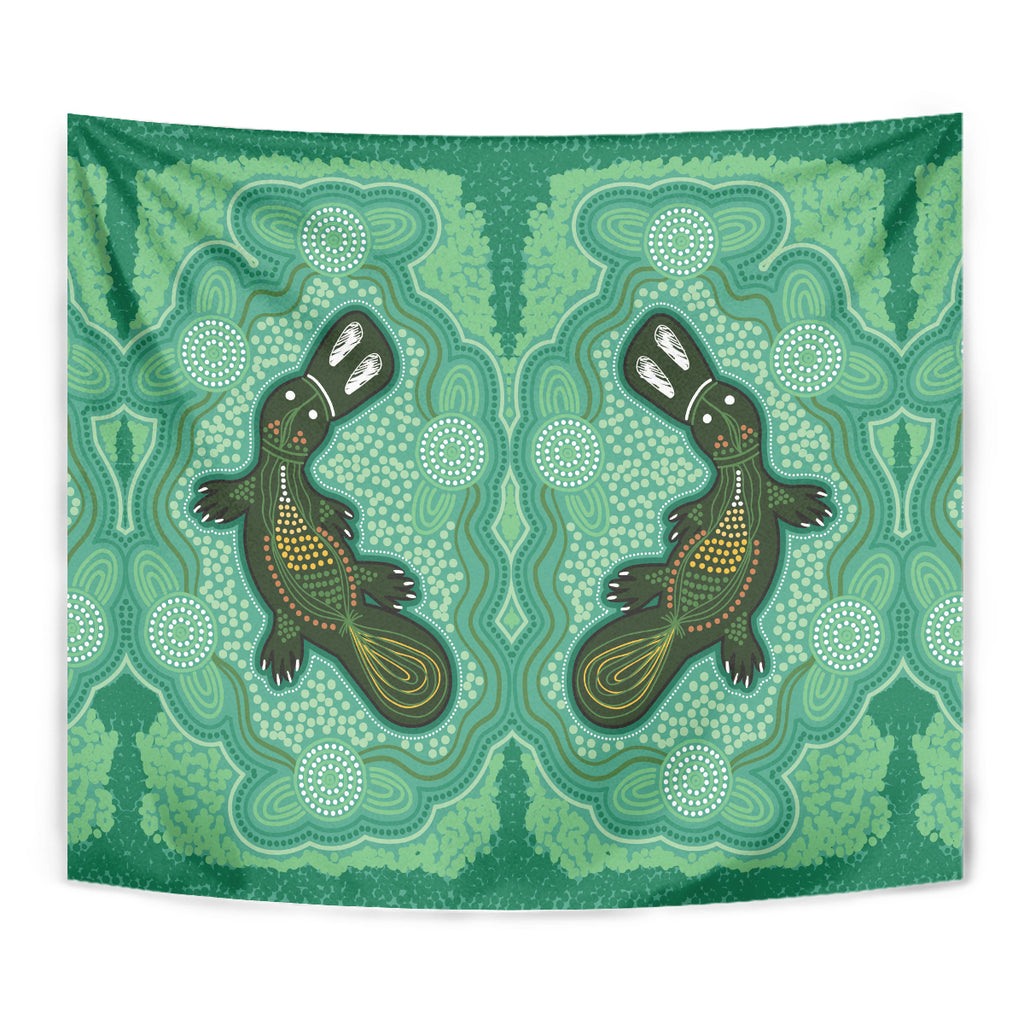 Aboriginal Dots Art Painting with Platypus Tapestry No 2