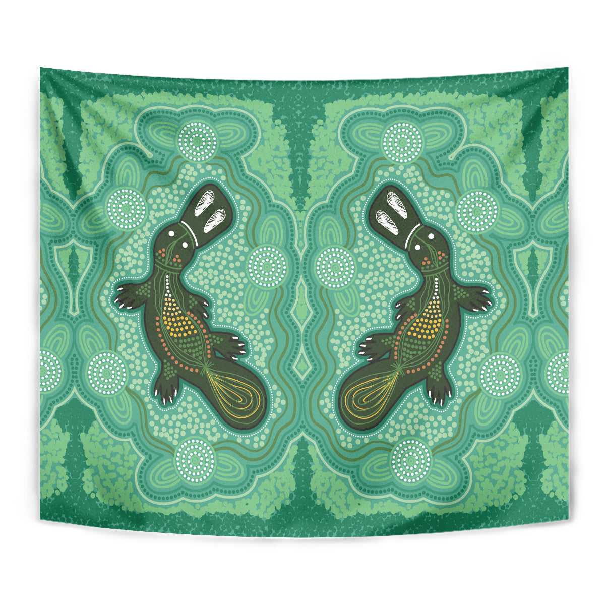 Aboriginal Dots Art Painting with Platypus Tapestry No 2