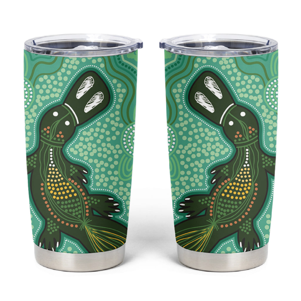 Aboriginal Dots Art Painting with Platypus Tumbler Cup No 2