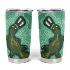 Aboriginal Dots Art Painting with Platypus Tumbler Cup No 2