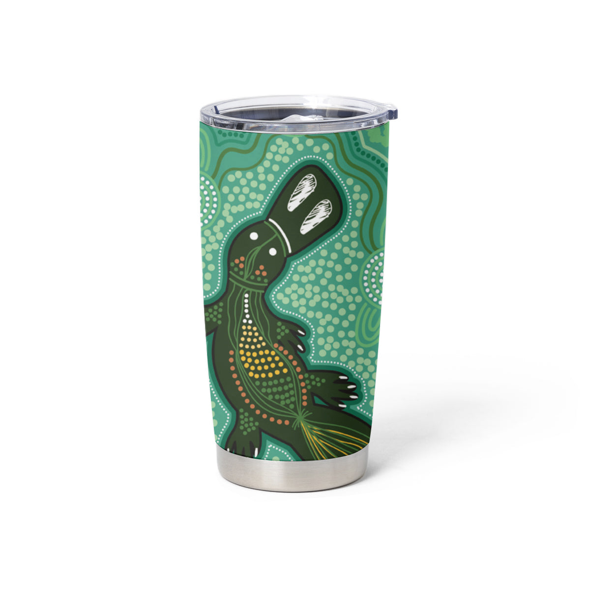 Aboriginal Dots Art Painting with Platypus Tumbler Cup No 2