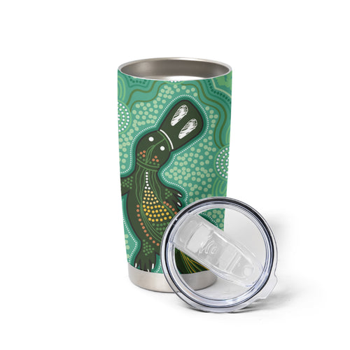 Aboriginal Dots Art Painting with Platypus Tumbler Cup No 2