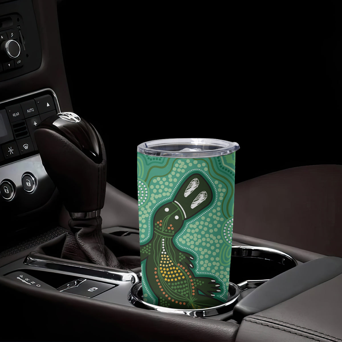 Aboriginal Dots Art Painting with Platypus Tumbler Cup No 2