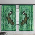Aboriginal Dots Art Painting with Platypus Window Curtain No 2