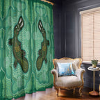 Aboriginal Dots Art Painting with Platypus Window Curtain No 2