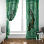 Aboriginal Dots Art Painting with Platypus Window Curtain No 2