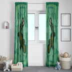 Aboriginal Dots Art Painting with Platypus Window Curtain No 2