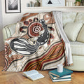 Aboriginal Dots Art Painting with Platypus Blanket No 3