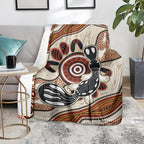 Aboriginal Dots Art Painting with Platypus Blanket No 3