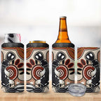 Aboriginal Dots Art Painting with Platypus 4 in 1 Can Cooler Tumbler No 3