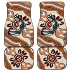 Aboriginal Dots Art Painting with Platypus Car Mats No 3