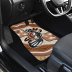 Aboriginal Dots Art Painting with Platypus Car Mats No 3