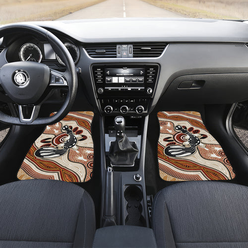 Aboriginal Dots Art Painting with Platypus Car Mats No 3