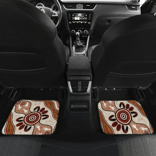Aboriginal Dots Art Painting with Platypus Car Mats No 3