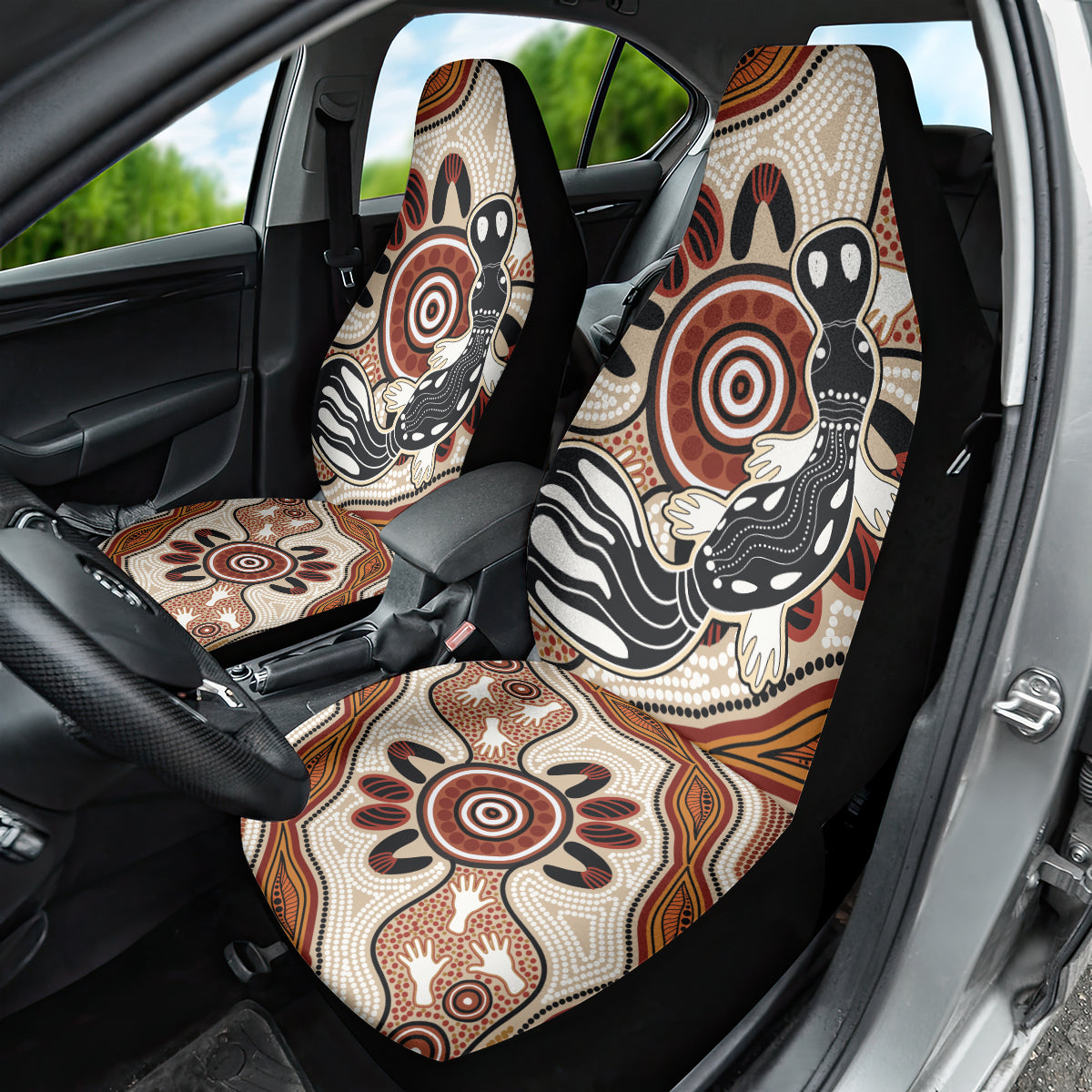 Aboriginal Dots Art Painting with Platypus Car Seat Cover No 3