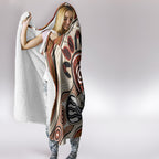 Aboriginal Dots Art Painting with Platypus Hooded Blanket No 3
