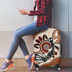 Aboriginal Dots Art Painting with Platypus Luggage Cover No 3
