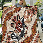Aboriginal Dots Art Painting with Platypus Quilt No 3