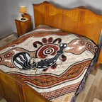 Aboriginal Dots Art Painting with Platypus Quilt No 3
