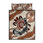 Aboriginal Dots Art Painting with Platypus Quilt Bed Set No 3