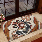 Aboriginal Dots Art Painting with Platypus Rubber Doormat No 3