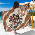 Aboriginal Dots Art Painting with Platypus Sarong No 3