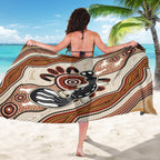 Aboriginal Dots Art Painting with Platypus Sarong No 3