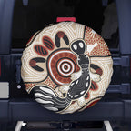 Aboriginal Dots Art Painting with Platypus Spare Tire Cover No 3