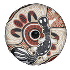 Aboriginal Dots Art Painting with Platypus Spare Tire Cover No 3