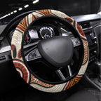Aboriginal Dots Art Painting with Platypus Steering Wheel Cover No 3