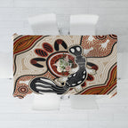 Aboriginal Dots Art Painting with Platypus Tablecloth No 3