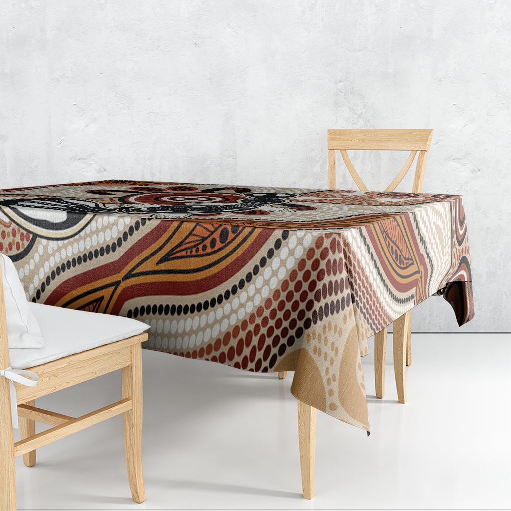 Aboriginal Dots Art Painting with Platypus Tablecloth No 3