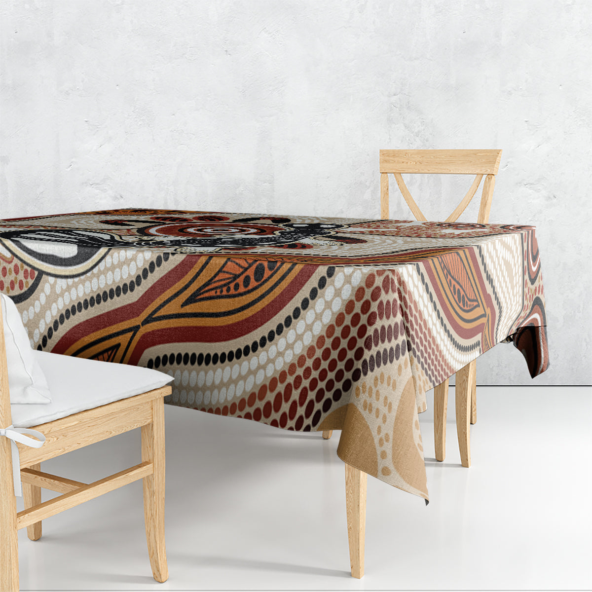Aboriginal Dots Art Painting with Platypus Tablecloth No 3