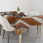 Aboriginal Dots Art Painting with Platypus Tablecloth No 3