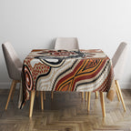 Aboriginal Dots Art Painting with Platypus Tablecloth No 3