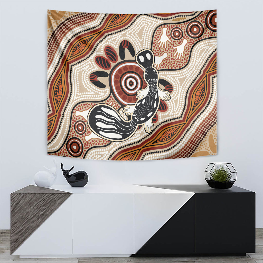 Aboriginal Dots Art Painting with Platypus Tapestry No 3