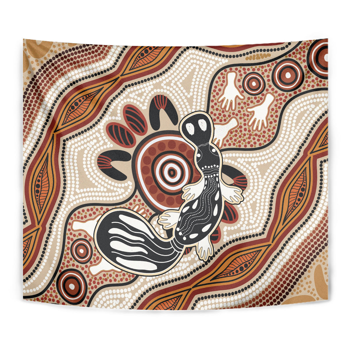 Aboriginal Dots Art Painting with Platypus Tapestry No 3