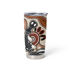 Aboriginal Dots Art Painting with Platypus Tumbler Cup No 3