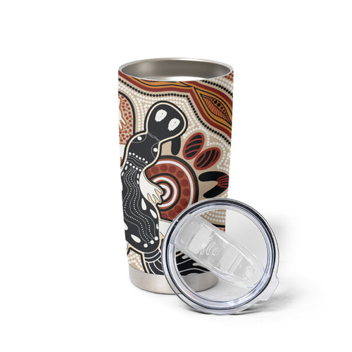 Aboriginal Dots Art Painting with Platypus Tumbler Cup No 3