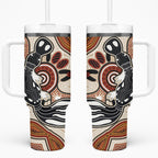 Aboriginal Dots Art Painting with Platypus Tumbler With Handle No 3