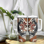 Aboriginal Dots Art Painting with Platypus Tumbler With Handle No 3