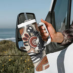 Aboriginal Dots Art Painting with Platypus Tumbler With Handle No 3