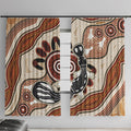Aboriginal Dots Art Painting with Platypus Window Curtain No 3