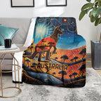 Aboriginal Dots Stary Sky With Kangaroo Blanket
