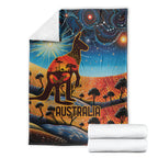 Aboriginal Dots Stary Sky With Kangaroo Blanket