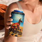 Aboriginal Dots Stary Sky With Kangaroo 4 in 1 Can Cooler Tumbler