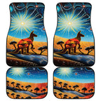 Aboriginal Dots Stary Sky With Kangaroo Car Mats