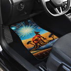 Aboriginal Dots Stary Sky With Kangaroo Car Mats