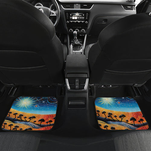 Aboriginal Dots Stary Sky With Kangaroo Car Mats